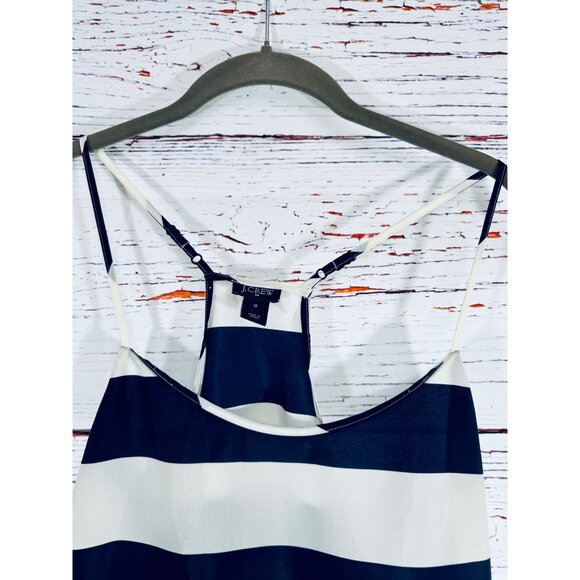 J Crew Outlet Navy & White Striped Sleeveless Halter Top Size 12 Sexy Nautical - Picture 5 of 11